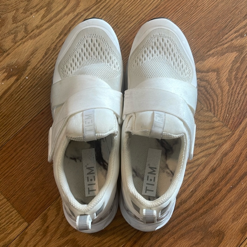 TIEM Athletic Slipstream White Marble Women’s Cycling Shoes Size 7.5 US